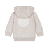 Boss Kids Cardigan Sabbia con Cappuccio per Neonati (retro)
