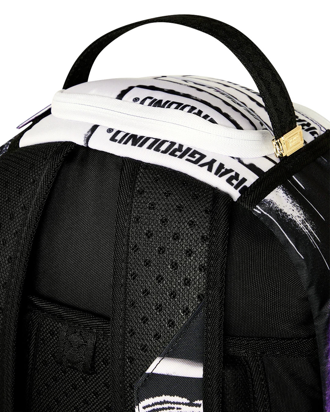 Sprayground Kids Zaino Unisex Think On It Nero e Viola con Stampa Tigre, Shark Mouth e Graffiti
