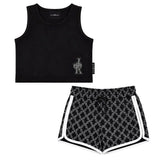 John Richmond Kids Completo Nero All-Over per Bambine