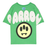 Barrow Kids T-shirt Verde con Stampa Logo e Smile per Bambini