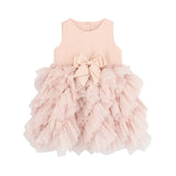 Angel's Face Kids Abito Cascade Rosa Cipria con Tulle per Neonate