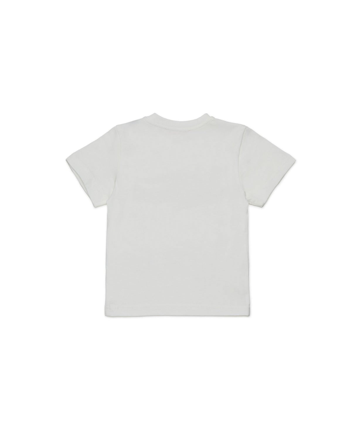 Diesel Kids T-shirt Bianca con Oval D per Neonate (retro)
