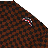 Sprayground Kids Felpa Girocollo Marrone con Stampa per Bambini
