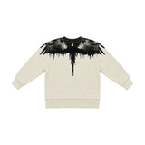 Marcelo Burlon County Kids Felpa ali stampa nera per Bambini