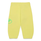 Diesel Kids Pantaloni Jogger Giallo con Stampa Logo Oval D