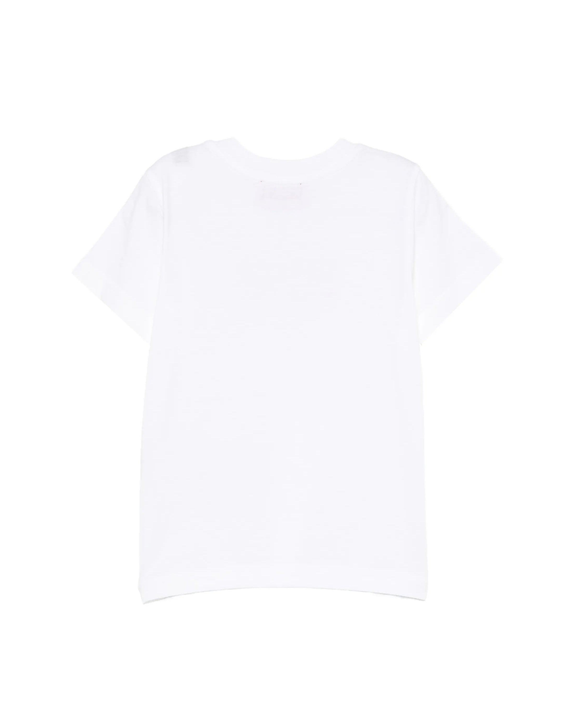 Diesel Kids T-Shirt Bianco con Logo Rosso Unisex