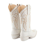 Jammers Stivale Nabuk Bianco in Pelle per Bambine