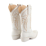 Jammers Stivale Nabuk Bianco in Pelle per Bambine