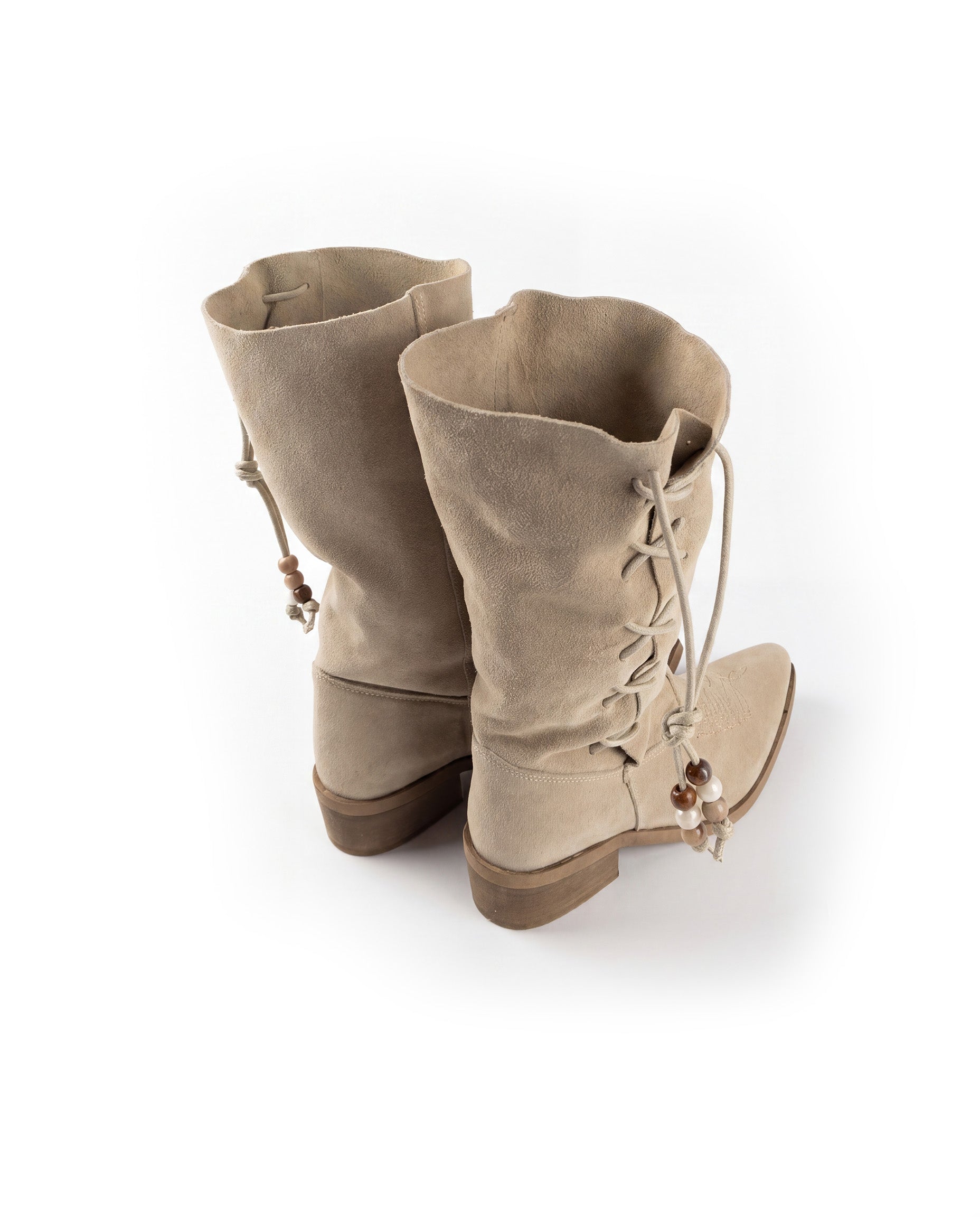 Jammers Kids Stivale Nabuk Taupè con Laccio per Bambina