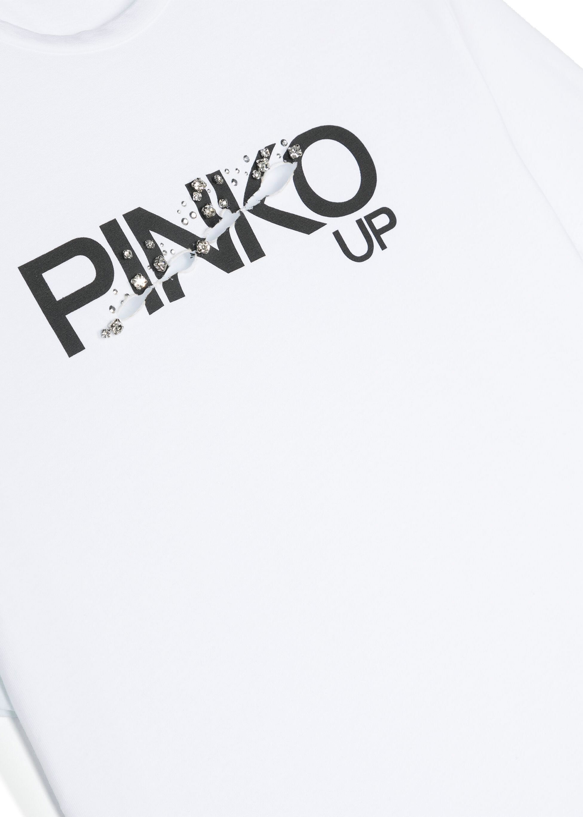 Pinko Kids T-shirt Bianca con Stampa Logo