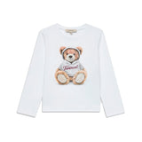 Twinset Kids T-Shirt Maniche Lunghe con Stampa Teddy per Bambine