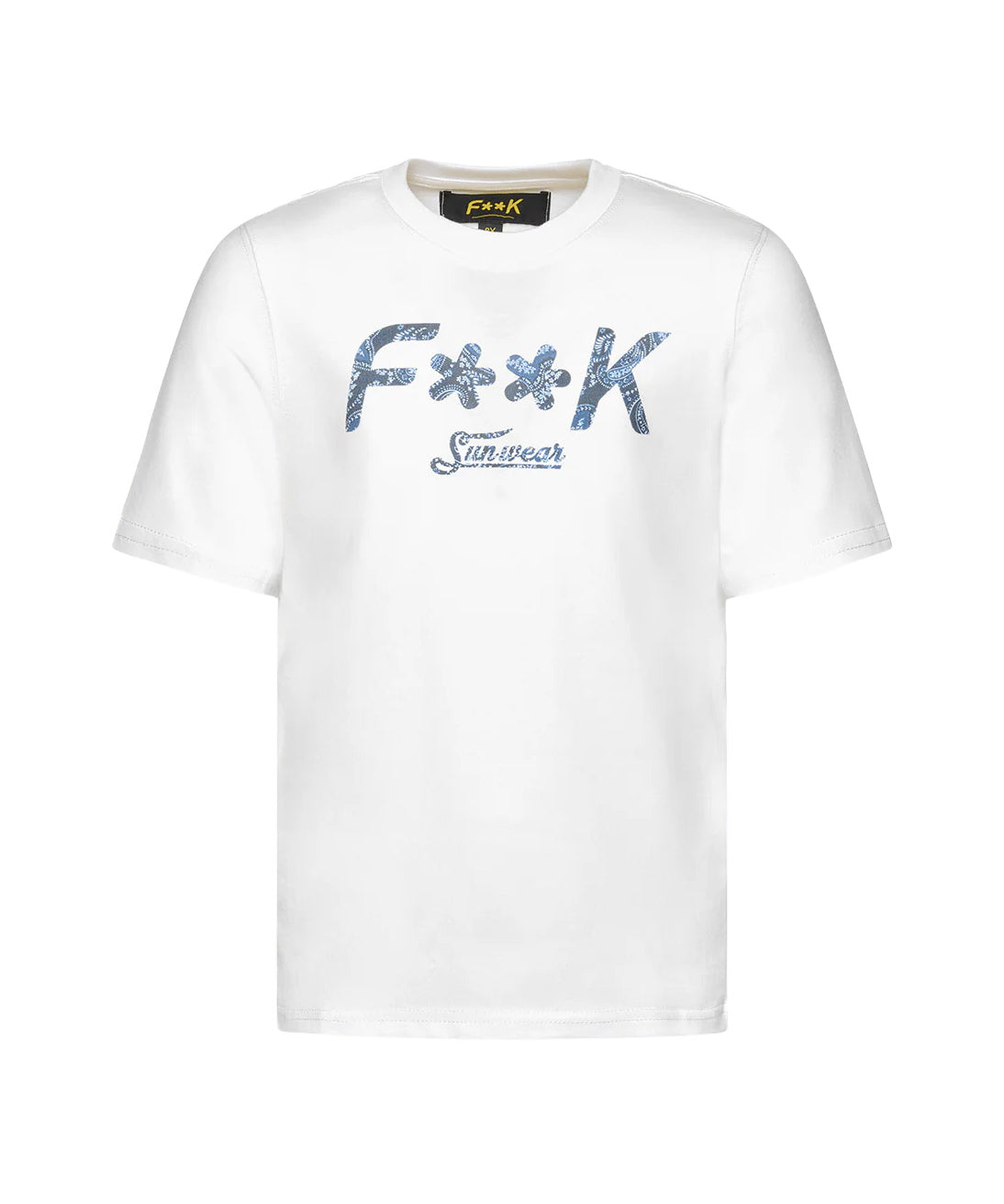 F**K Kids T-Shirt Bianco con Logo per Bambini