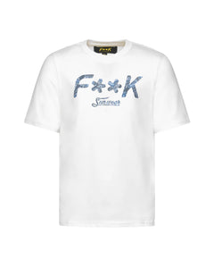 F**K Kids T-Shirt Bianco con Logo per Bambini