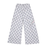 Sprayground Pantalone a Quadri Grigio/Bianco per Bambini