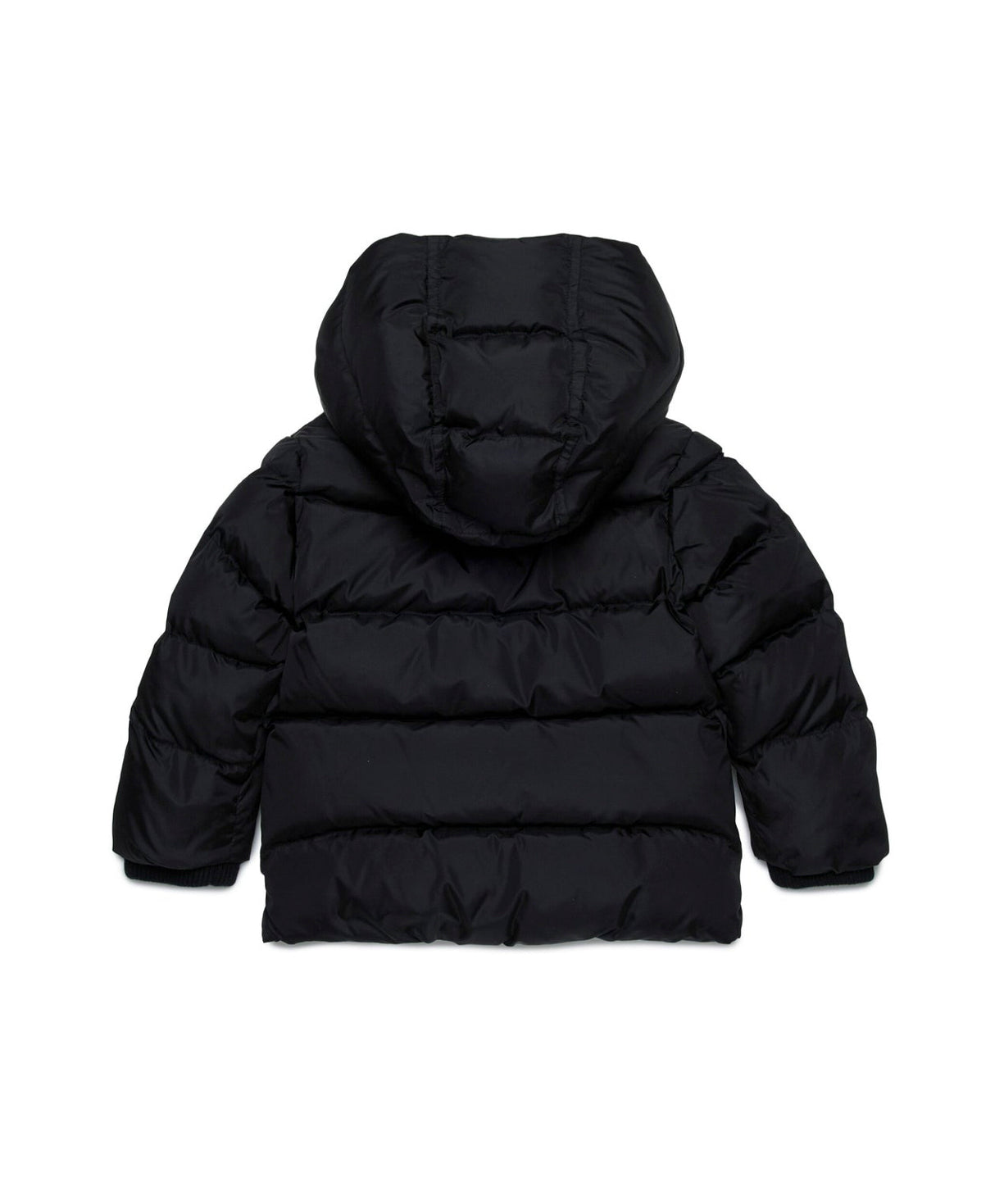 Dsquared2 Kids Bomber Nero Trapuntato con Logo Leaf per Neonati (retro)