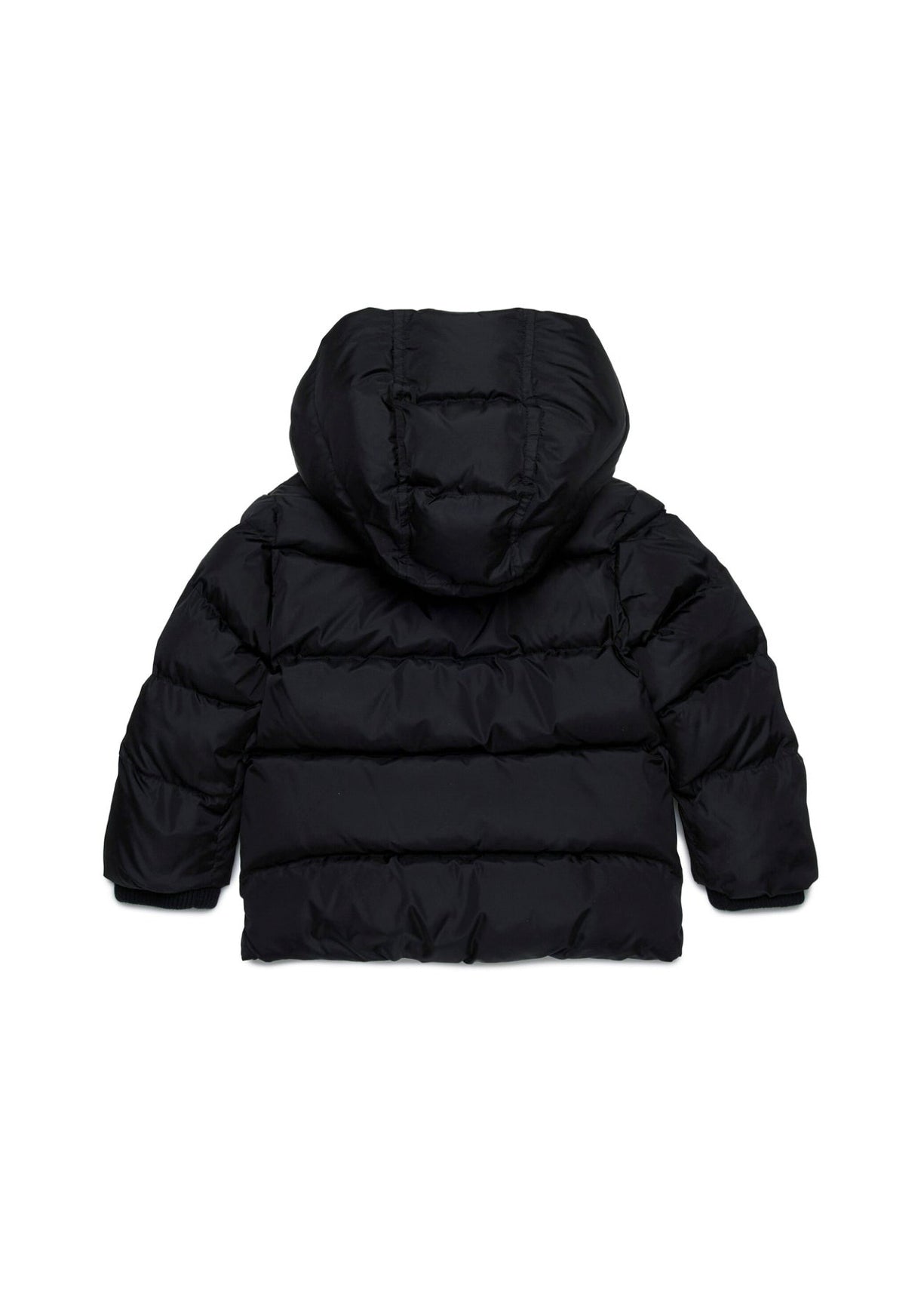 Dsquared2 Kids Bomber Nero Trapuntato con Logo Leaf per Neonati (retro)