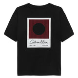 Calvin Klein Kids T-Shirt Nero con Logo e Stampa sul Retro per Bambini