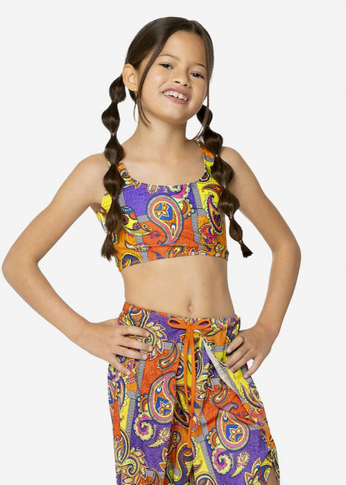 4GIVENESS Girls' Cashmere Pattern Swimsuit Top Cover Up