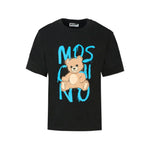 Moschino Kids T-Shirt Nera con Stampa per Bambini