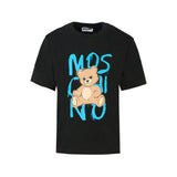 Moschino Kids T-Shirt Nera con Stampa per Bambini