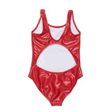 Dsquared2 Kids Costume Intero Rosso All-Over per Bambine