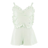 Elisabetta Franchi La Mia Bambina Tuta Menta con Ruches per Bambine