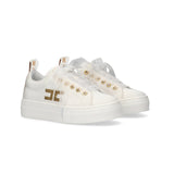 Elisabetta Franchi My Little Girl White Sneakers with Logo for Girls