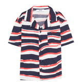 Msgm Kids Camicia Blu a Fantasia per Bambini