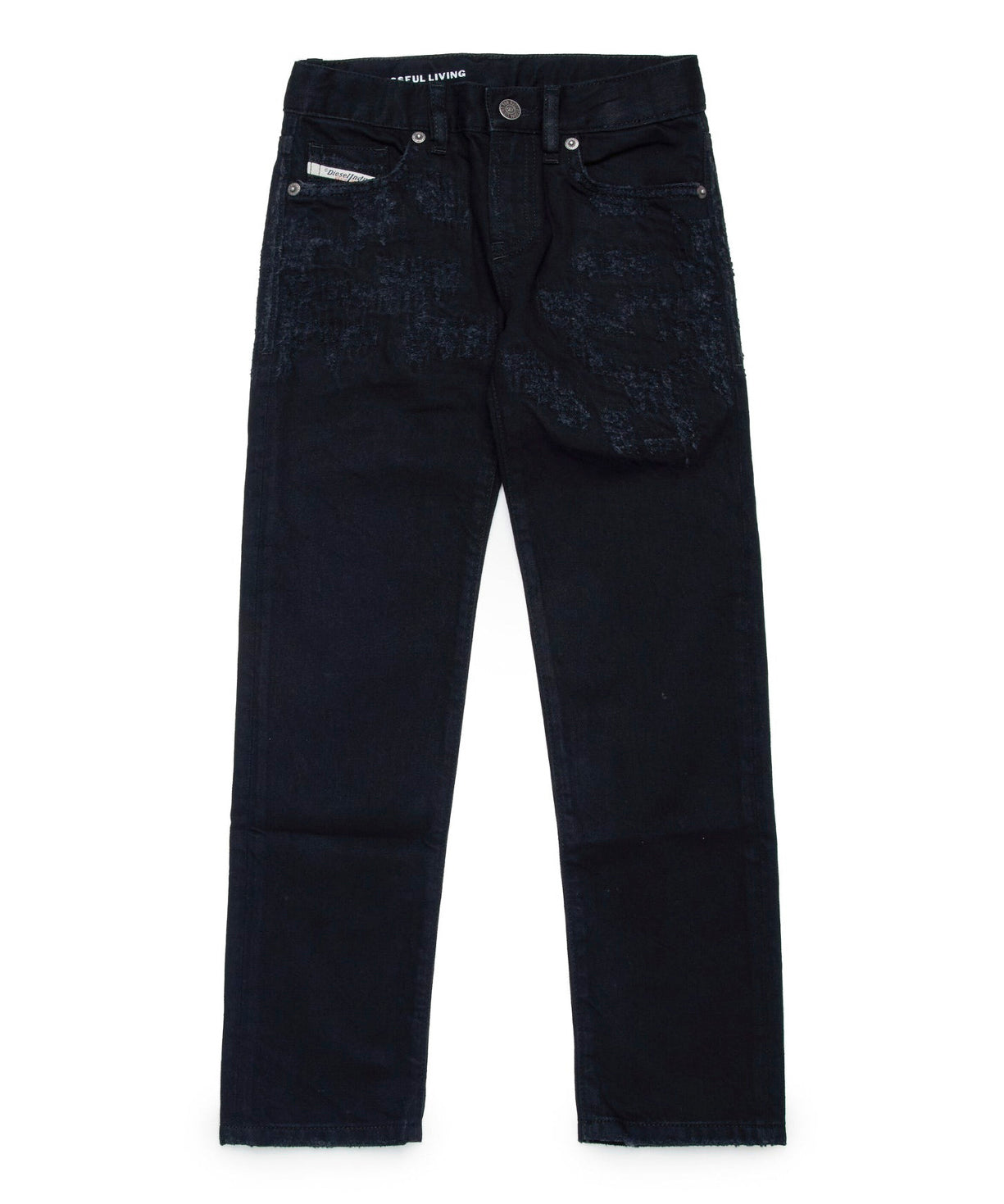 Diesel Kids Jeans Denim Nero Straight Fit D-Viker per Bambini