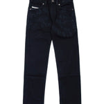 Diesel Kids Jeans Denim Nero Straight Fit D-Viker per Bambini