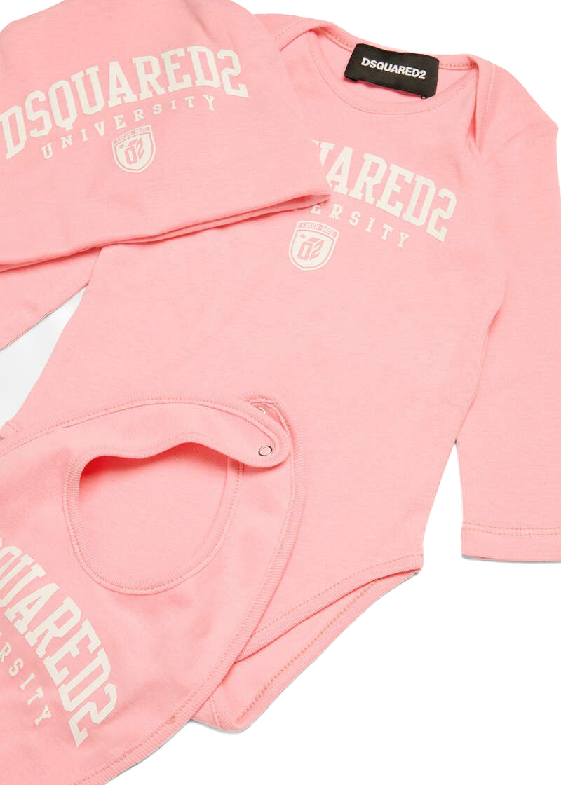 Dsquared2 Kids Set Nascita Rosa per Neonate