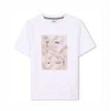 Boss Kids T-shirt Bianca con Stampa per Bambini