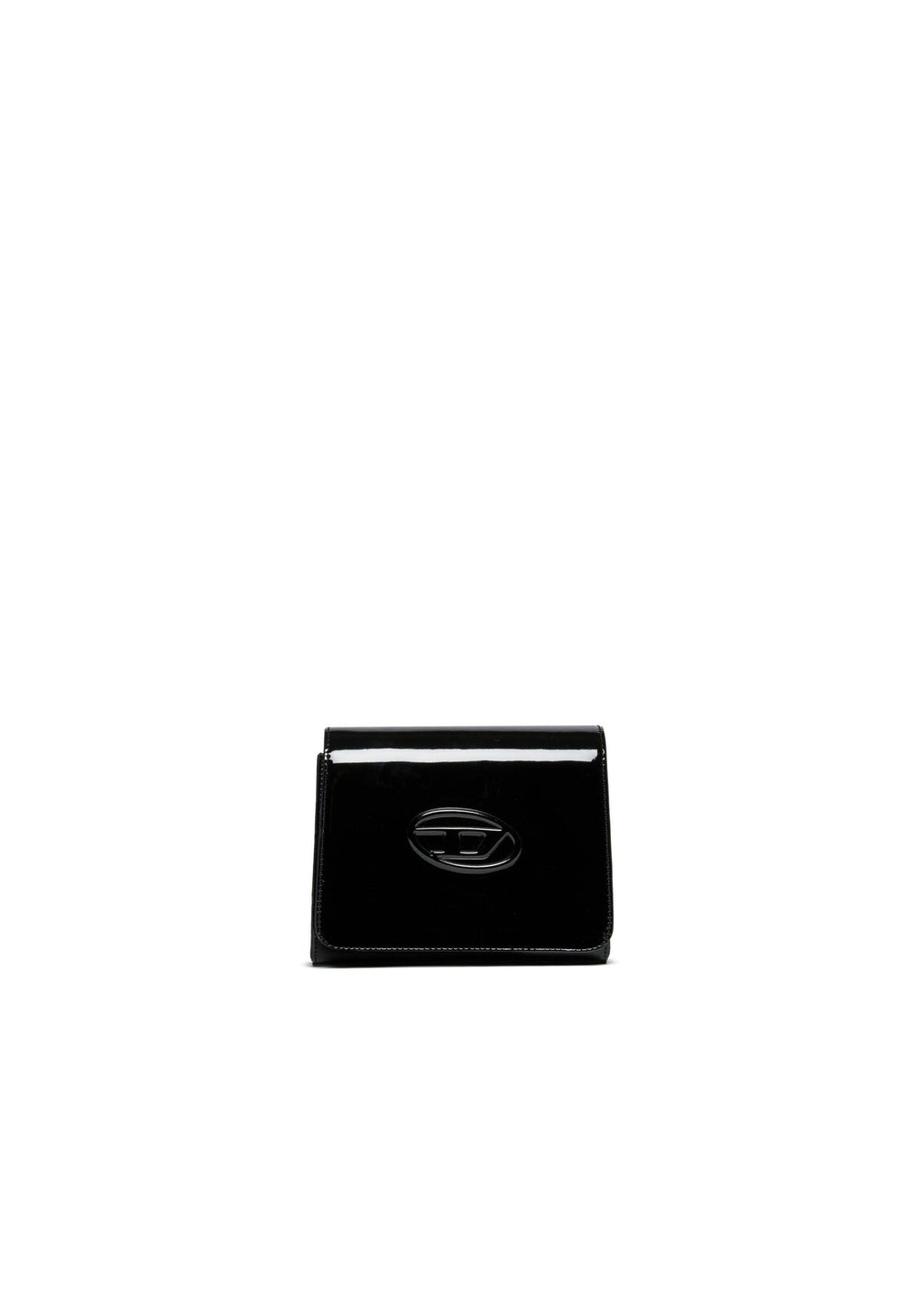Diesel Kids Borsa Nera Lucida WROSE con Oval D per Bambine