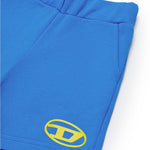 Diesel Kids Short Celeste con Logo Oval D per neonati