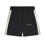 Palm Angels Kids Short Nero con Logo per Bambini