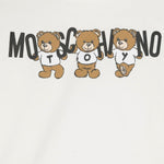 Moschino Kids Felpa Panna con Cappuccio con Logo Teddy Bear per Bambini ( dettaglio)
