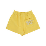 Elisabetta Franchi La Mia Bambina Short Sun con Dettaglio Logo Oro per Bambine