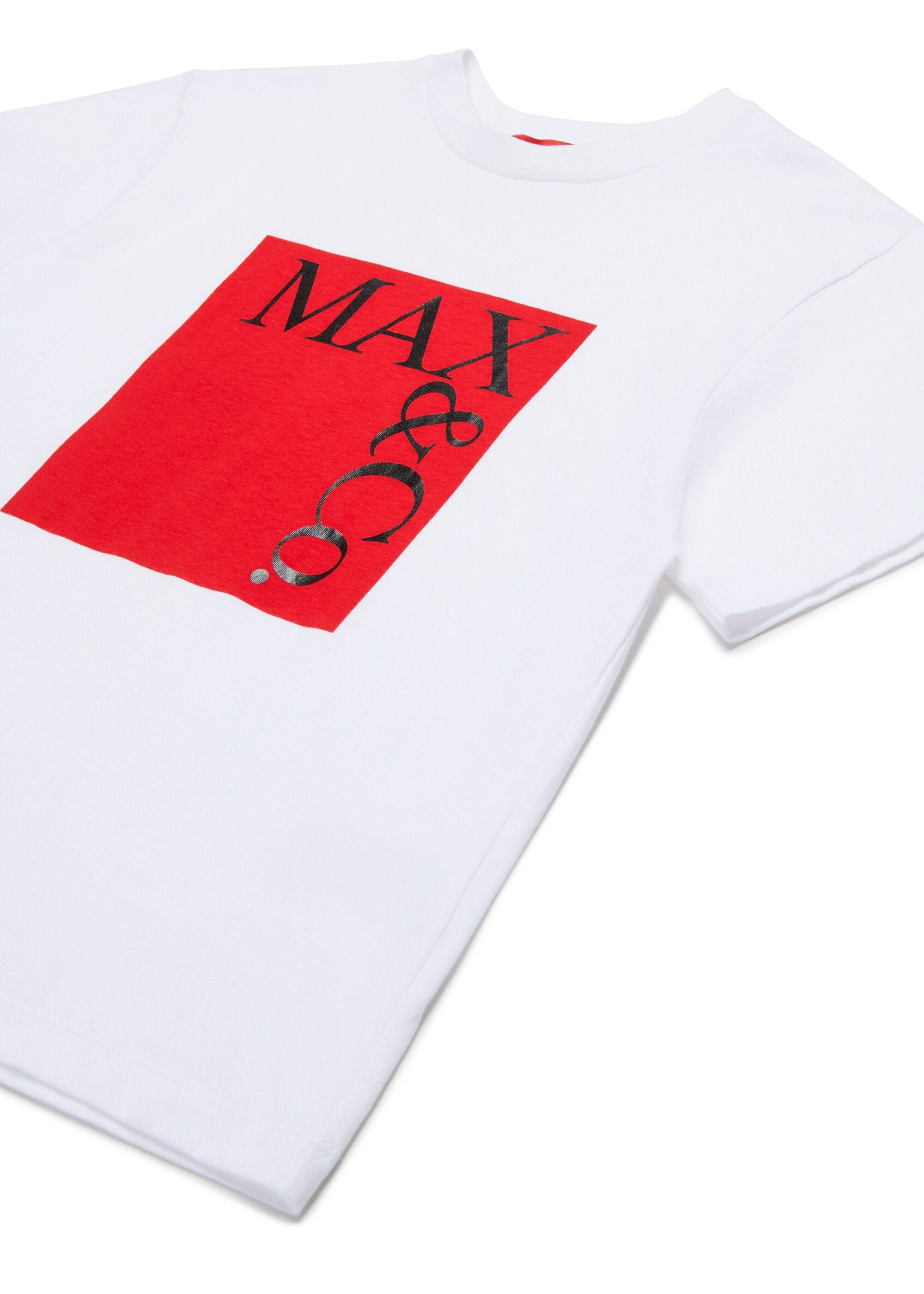 Max & Co Kids T-Shirt Bianca con Logo per Bambine (dettaglio)