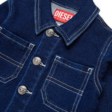 Diesel Kids Giacca in Denim con Stampa Logo sul Retro per Neonati