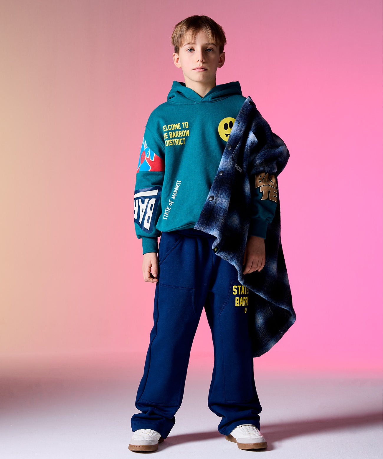 Barrow Kids Pantalone di Tuta Blu per Bambini