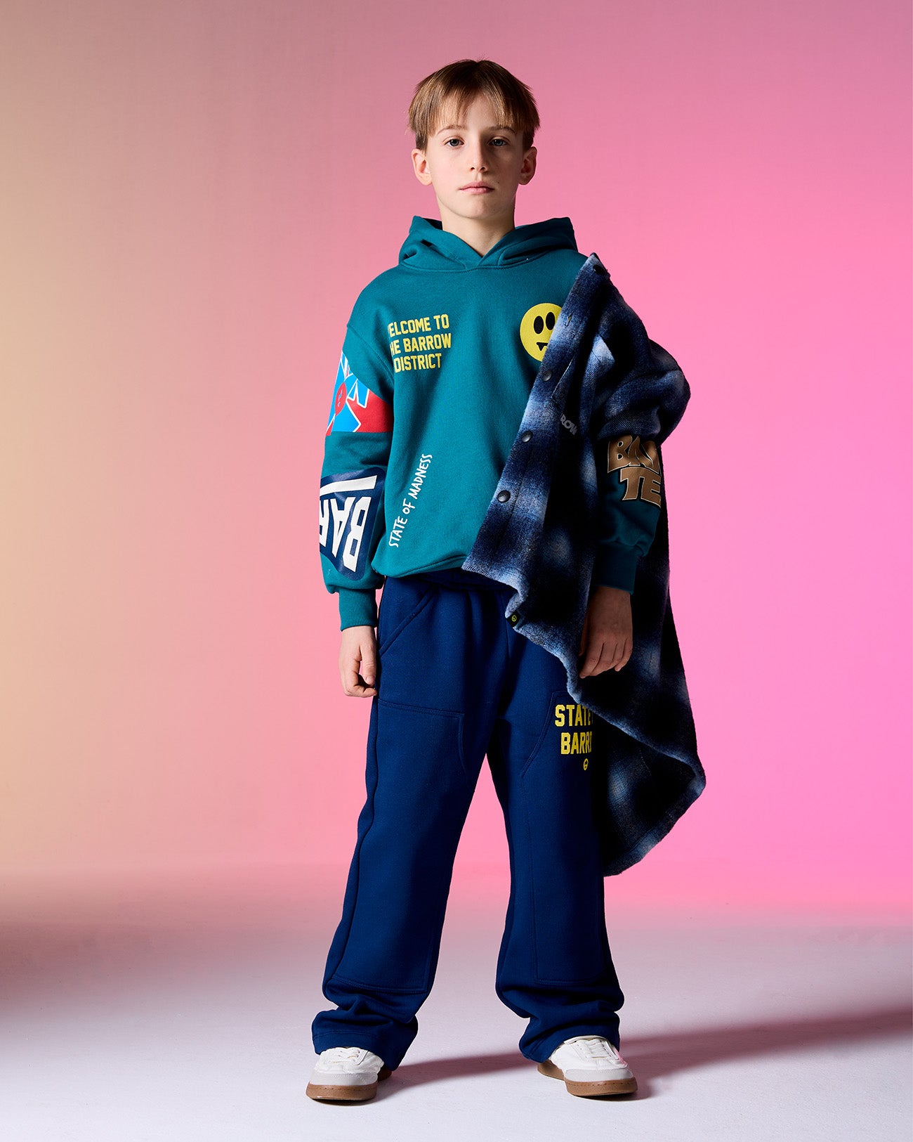 Barrow Kids Pantalone di Tuta Blu per Bambini