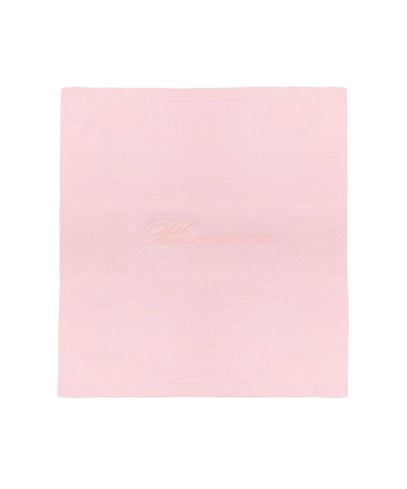Blumarine Kids Coperta Culla Rosa con Logo Ricamato per Neonate