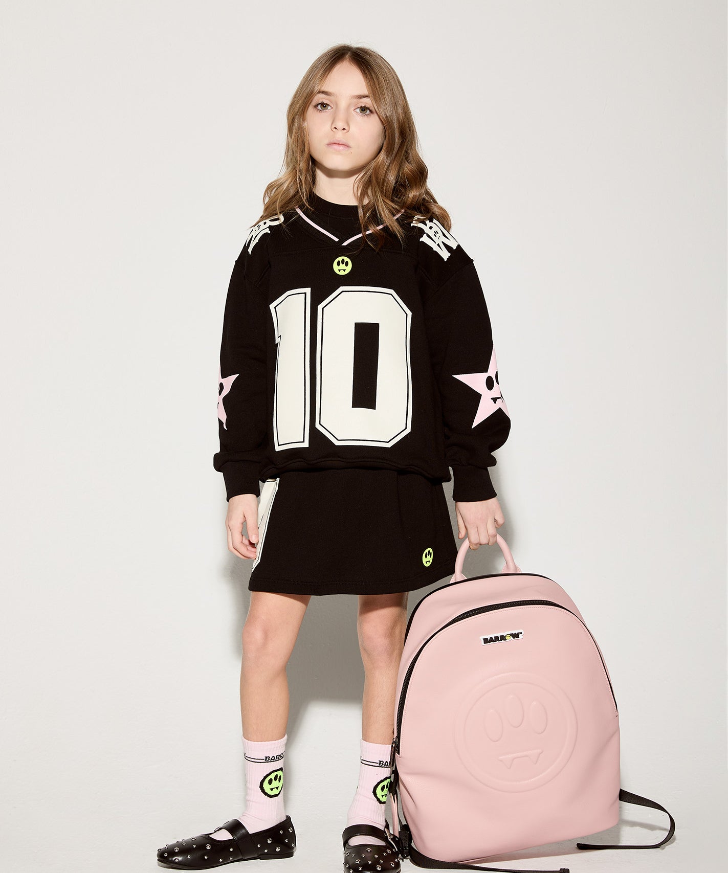 Barrow Kids Felpa Nera  Sportiva per Bambine