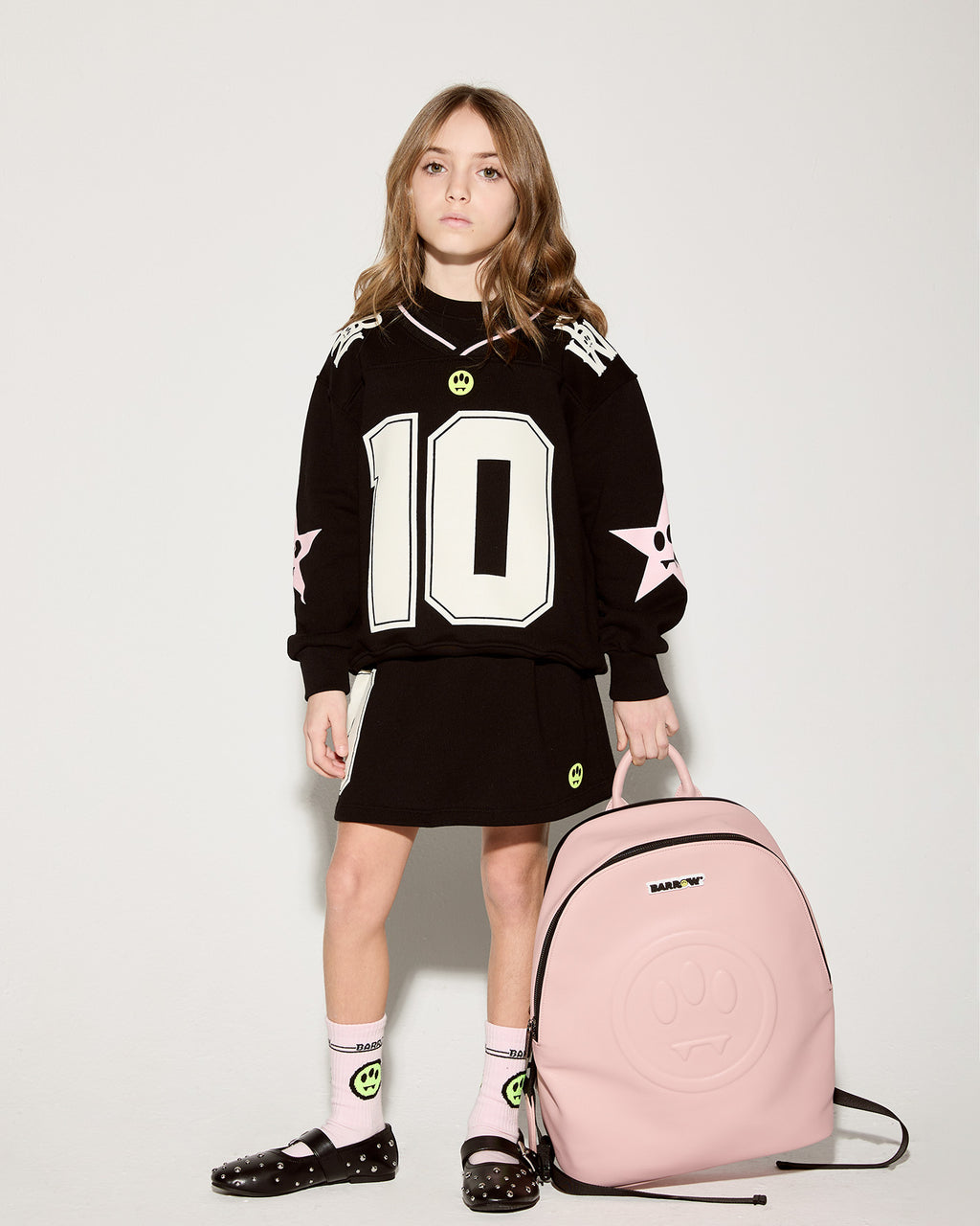 Barrow Kids Felpa Nera  Sportiva per Bambine