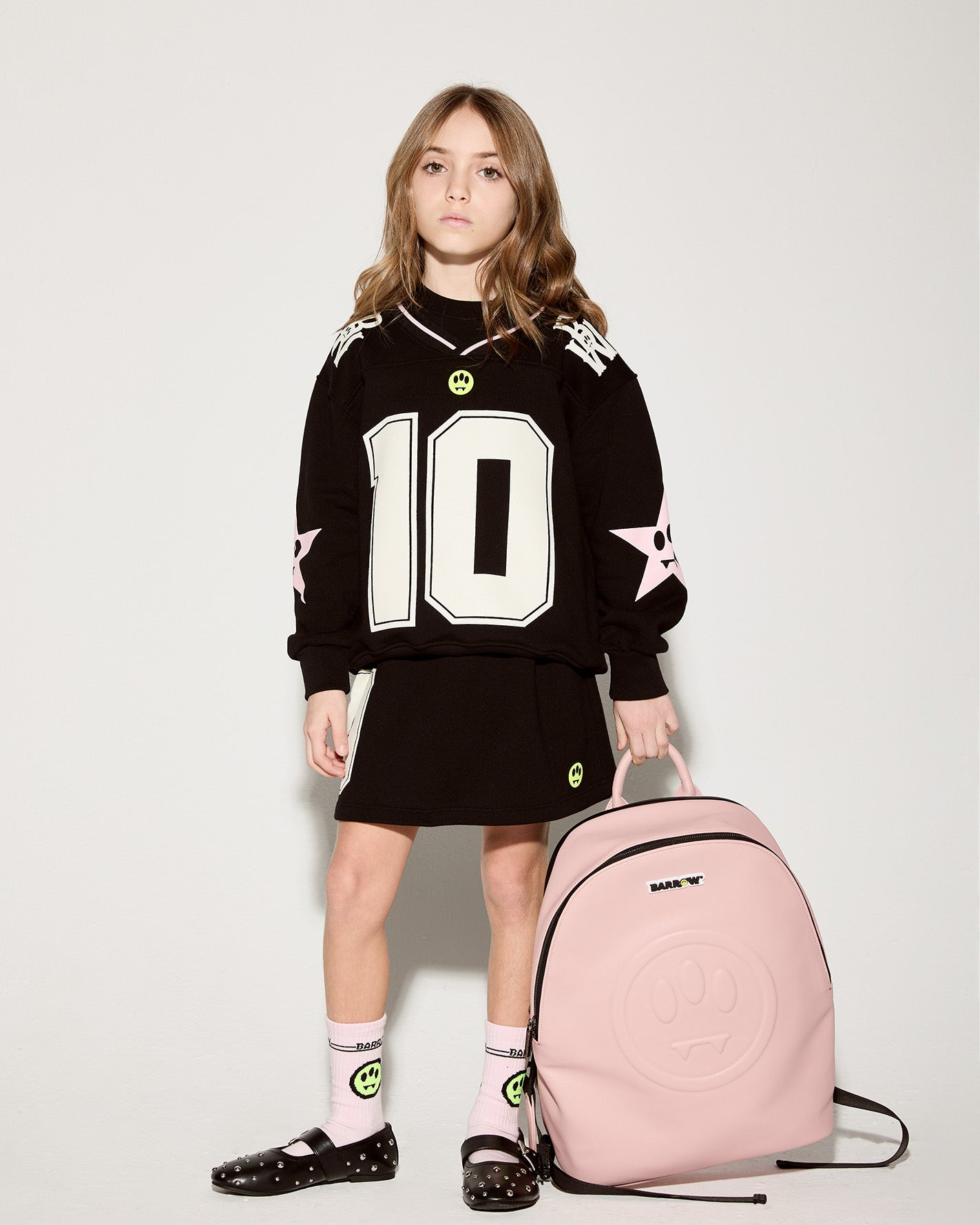 Barrow Kids Felpa Nera  Sportiva per Bambine