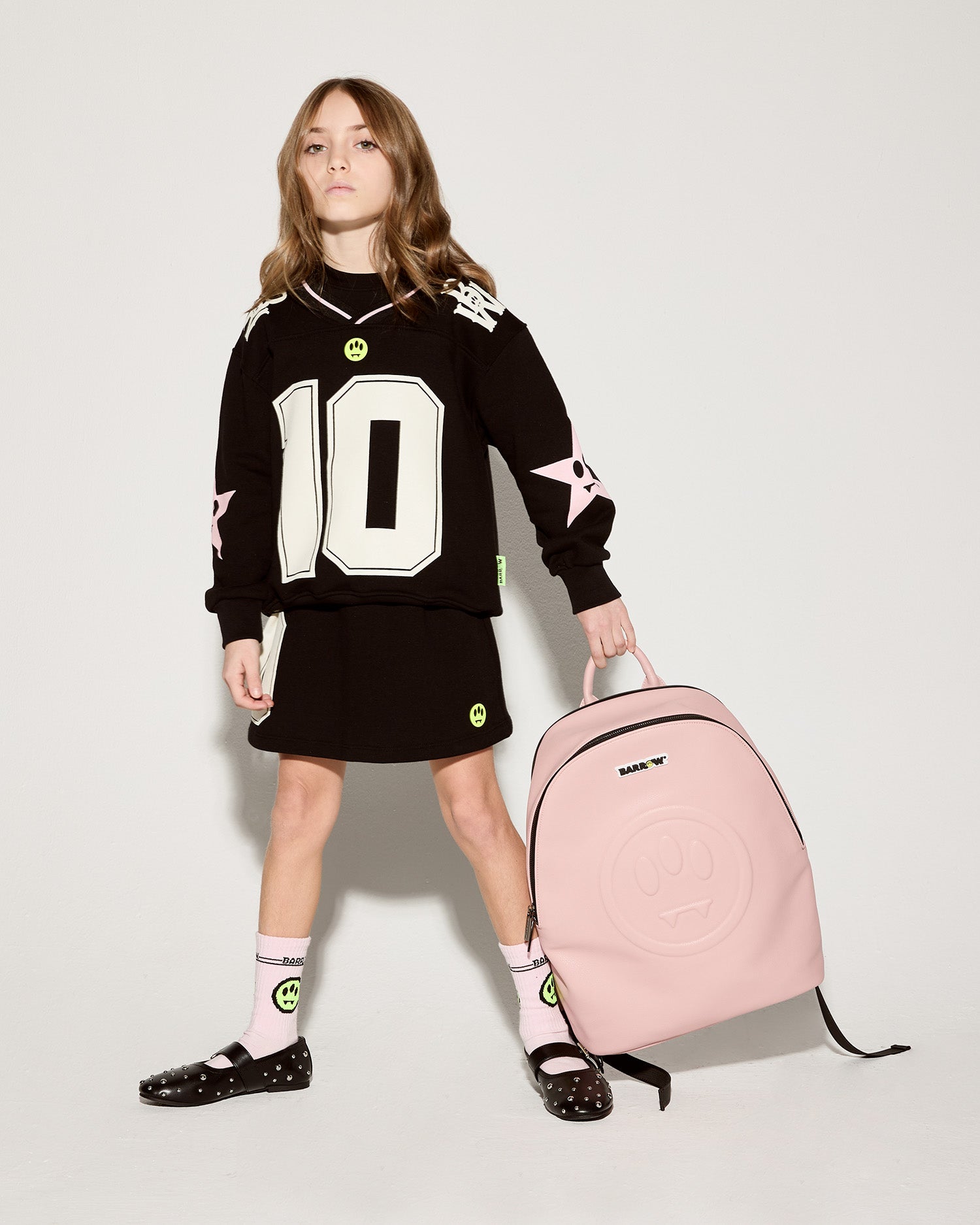 Barrow Kids Felpa Nera  Sportiva per Bambine