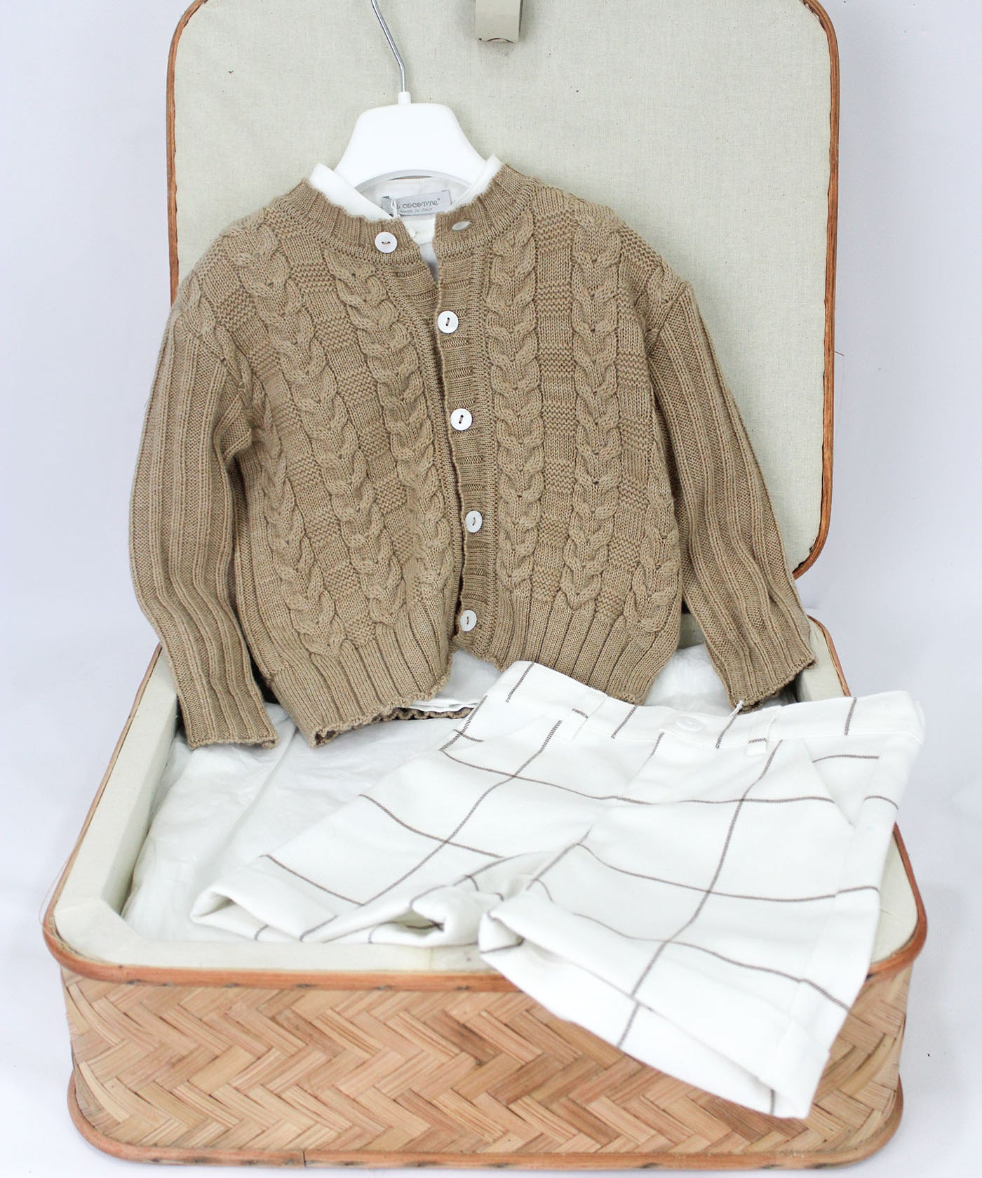 Le Coconne Completo Bianco/Sabbia per Neonati