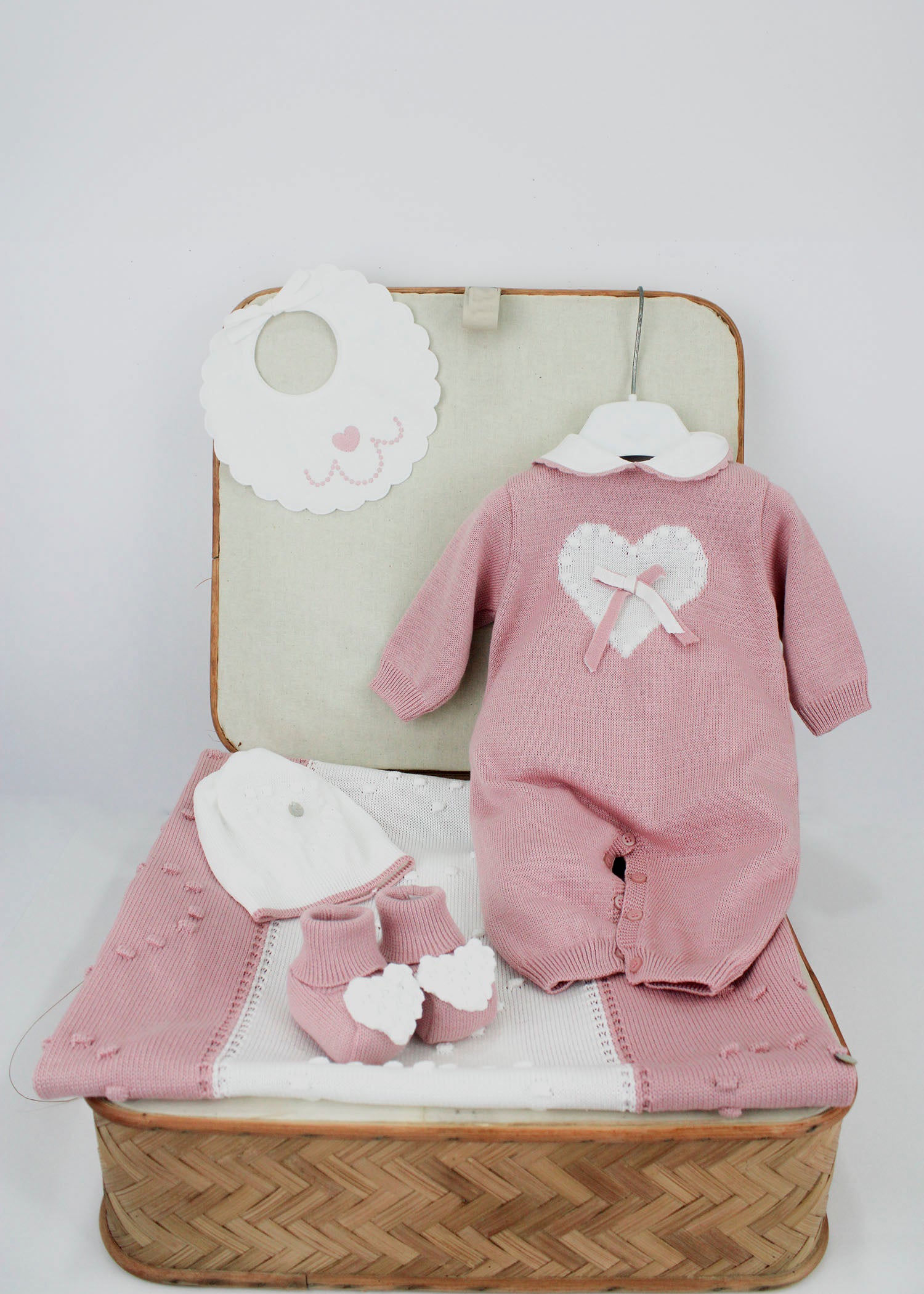 Marlu Corredino Bianco/Rosa per Neonate