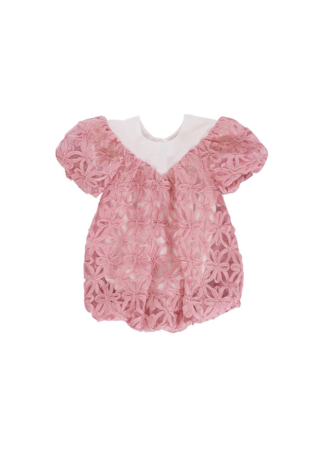 Cocò et Mamà Abito Mimosa Rosa per Neonate