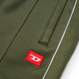 Diesel Kids Pantaloni di Tuta Verdi e Dettagli a Contrasto con Logo Unisex per Bambini